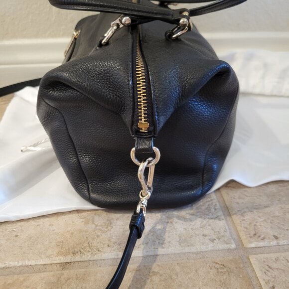Coach Purse Black Pebble Leather Prairie Satchel Bag - Picture 4 of 14